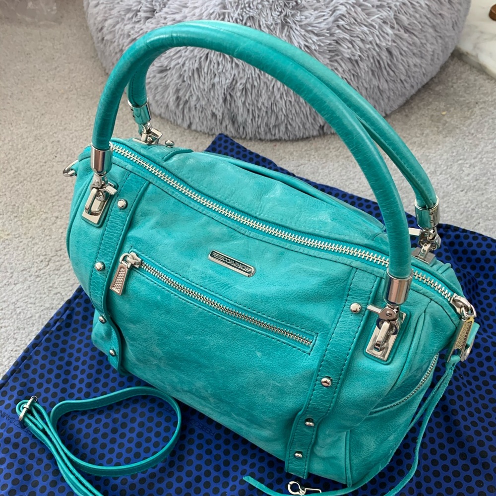 Rebecca Minkoff Cupid Satchel in Azure leather